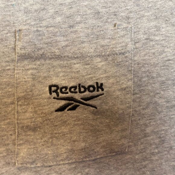 Reebok Women's Pocket Tee Shirt Large Heather Gray Recycled Cotton Blend - Picture 6 of 10